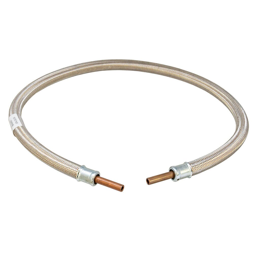 LPG Stainless Steel Overbraid Gas Hose - 10mm Copper Standpipe x 42", GPA/052/SS