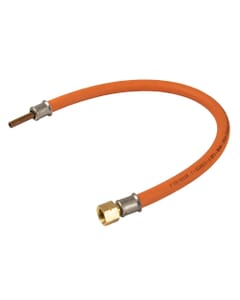 LPG High Pressure Gas Hose - 8mm Copper Standpipe x 1/4" LH FM, 450mm, GPA/450/SPIPE