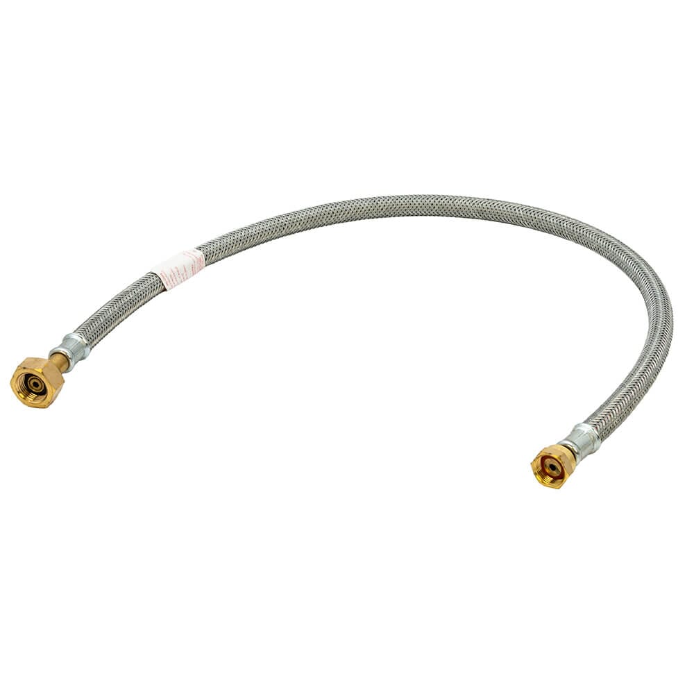 35" Galvanised Overbraid LPG Pigtail – NR Butane Nut x W20, GPT/076/S