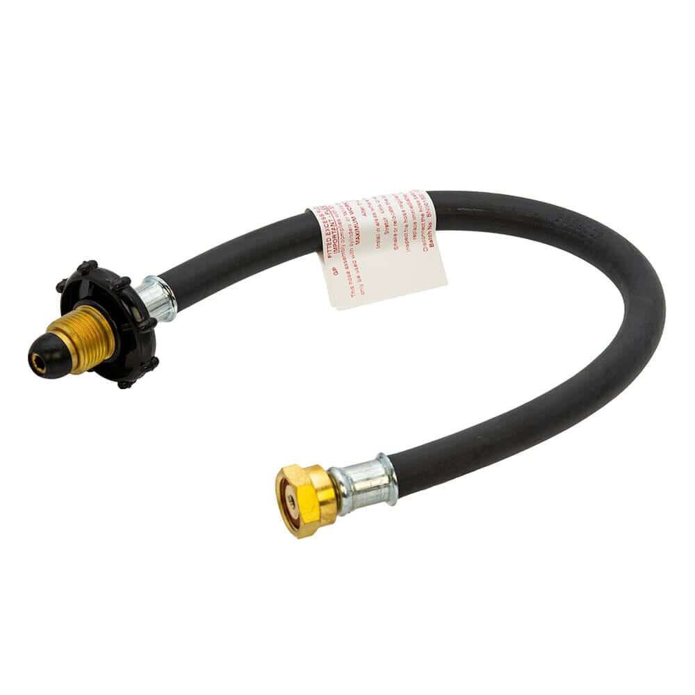 450mm Easy- Fit Handwheel Propane Gas Pigtail - NR POL x W20, GPT/092/NR/HW. Tool-free 450mm propane pigtail with handwheel POL, NR protection and EN 16436-1 approval.