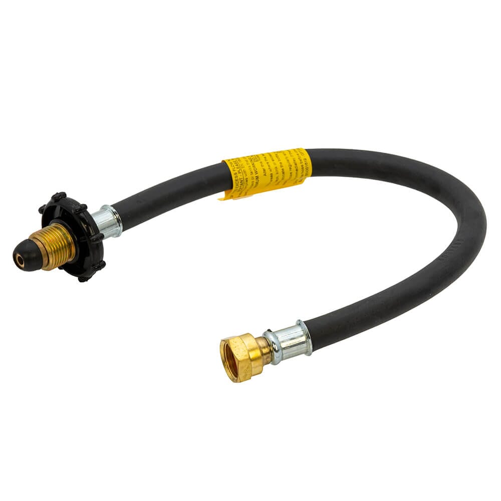 450mm Easy-Fit Handwheel Propane Gas Pigtail - ST POL x W20, GPT/092/S/HW.  Tool-free 450mm propane pigtail with handwheel POL and EN 16436-1 Class 3 approval.