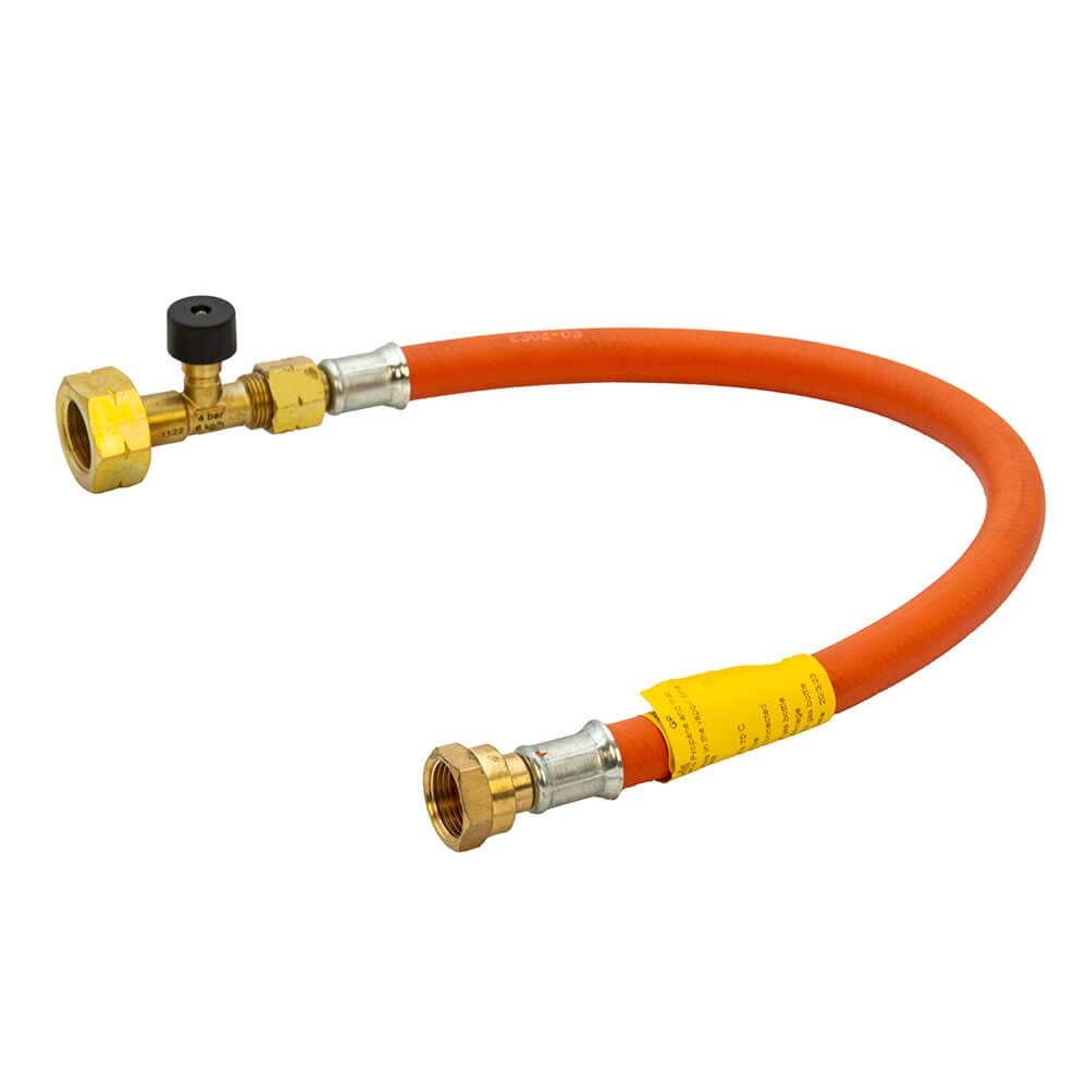 450mm Propane/Butane Pigtail with Rupture Protection - Butane Nut x W20