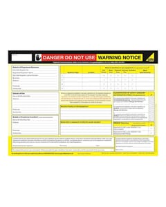 Gas Safe Warning Advisory Report Pad