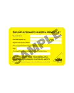 Gas Safe Service By Label - Pack of 10