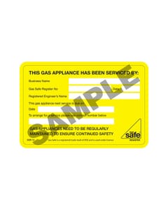 Gas Safe® Service By Label - Pack of 10, GSR10