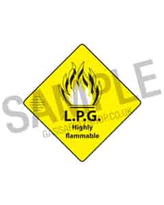 Gas Safe LPG Highly Flammable Labels, GSR30