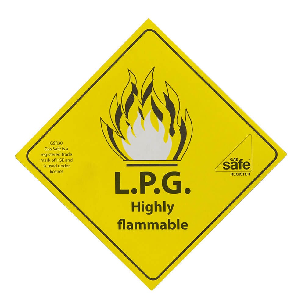 Gas Safe® LPG Highly Flammable Label, GSR30