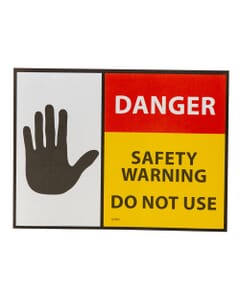 Gas Safe® 'DANGER Do Not Use' Safety Warning Self-Adhesive Labels, GSR32