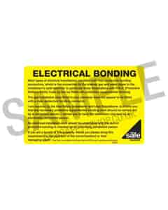 Gas Safe Electrical Bonding Labels, GSR7