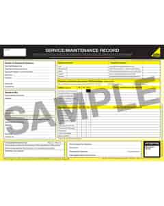 Gas Safe Service & Maintenance Record Pad