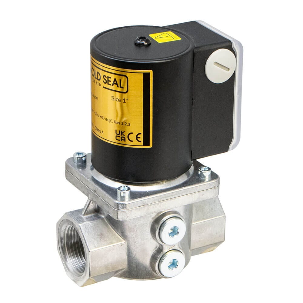 Gold Seal Gas Solenoid Shut Off Valve Auto Reset - 1", GSV25G