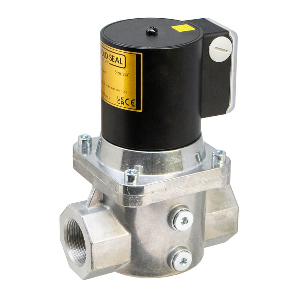 Gold Seal Gas Solenoid Shut Off Valve Auto Reset - 1.1/4" , GSV32G