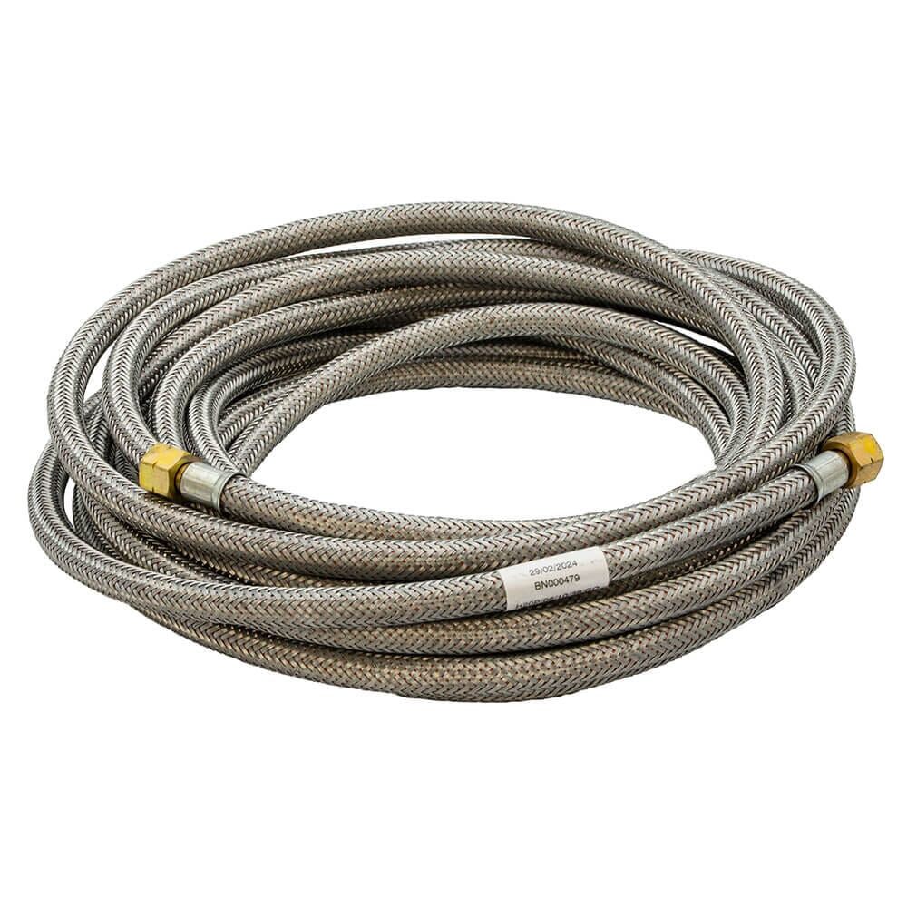 Propane High Pressure Galv. Braided Gas Hose - 3/8" x 3/8" BSP FM x 10M