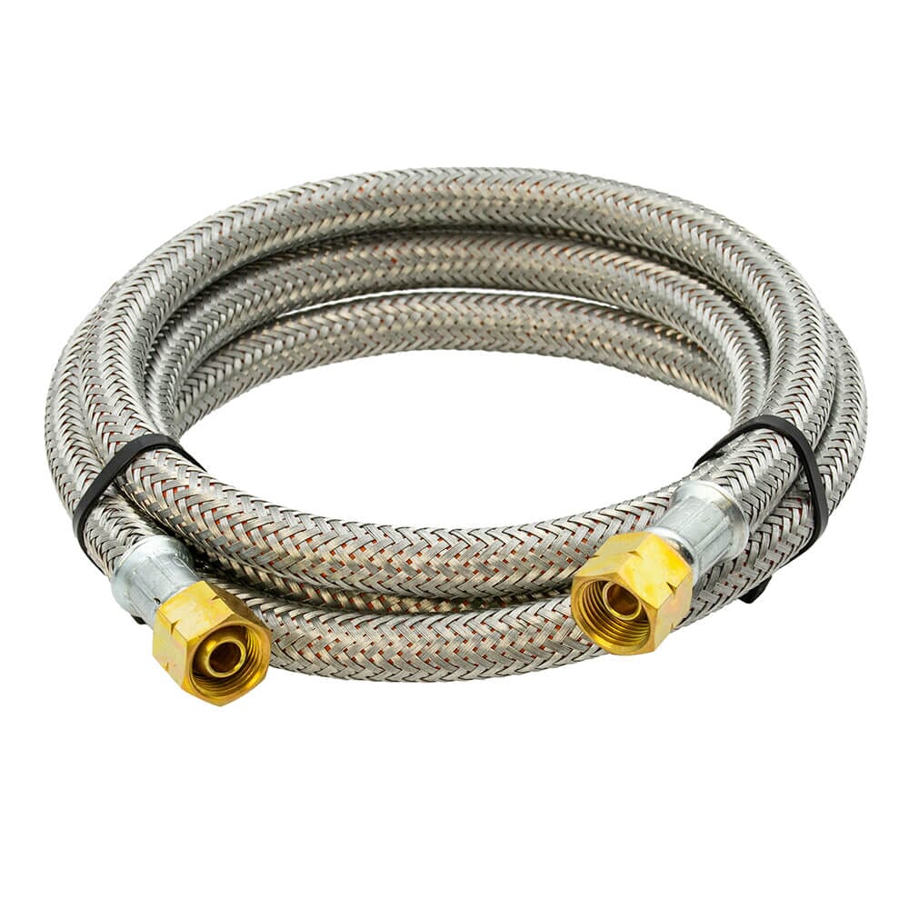Propane High Pressure Galv. Braided Gas Hose - 3/8" x 3/8" BSP FM x 2M