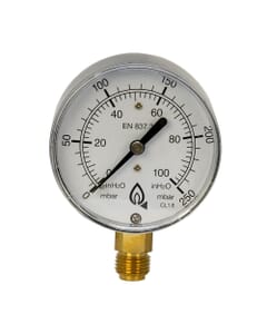 Clesse 0-250mbar Pressure Gauge with 60mm Dial, HA052