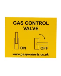Gas Ball Valve Isolation Label - Vertical, HA071