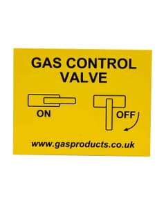 Gas Ball Valve Isolation Label - Horizontal, HA072