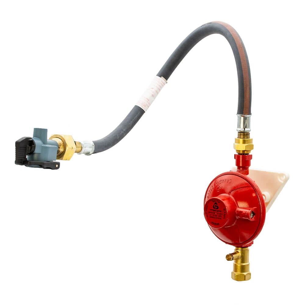 Cavagna LPG Single Cylinder Propane Gas Regulator Kit - 21mm Clip-On, HA101T