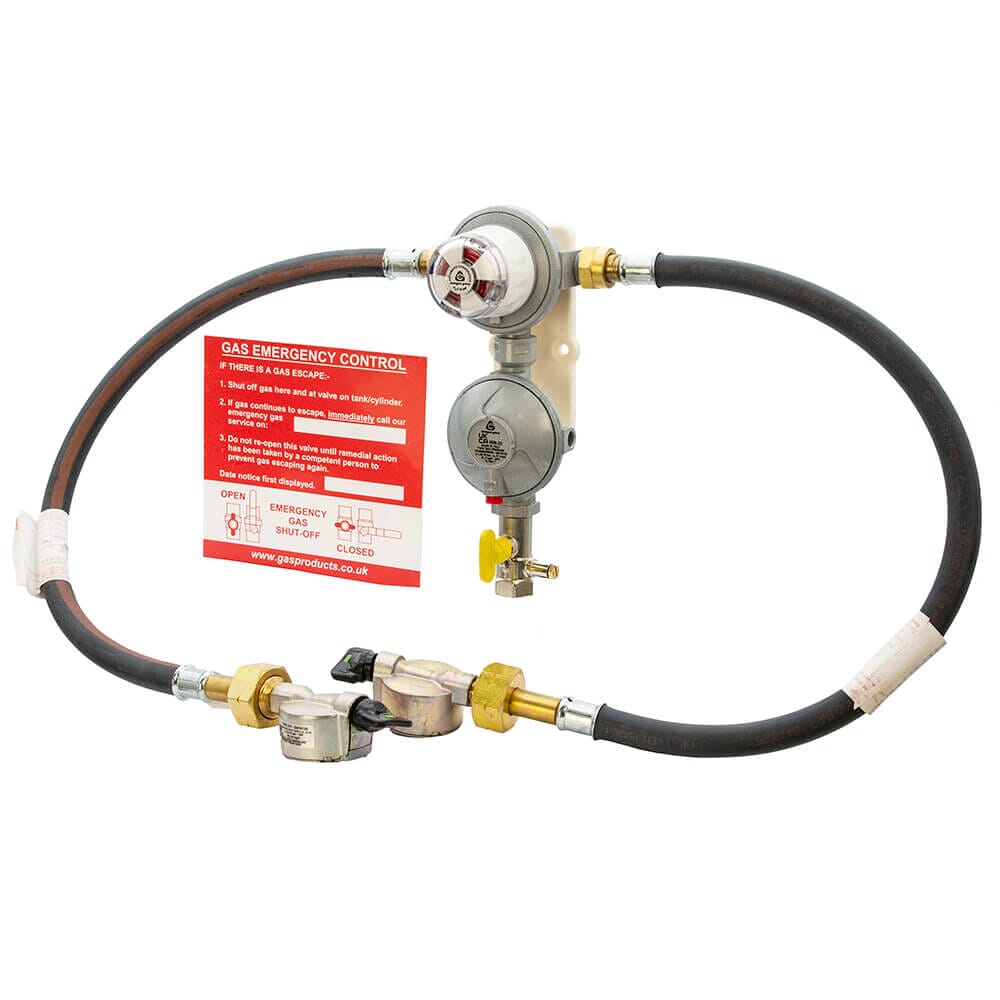 Cavagna Automatic Changeover Propane Gas Regulator Kit - 21mm Clip-On, HA108T