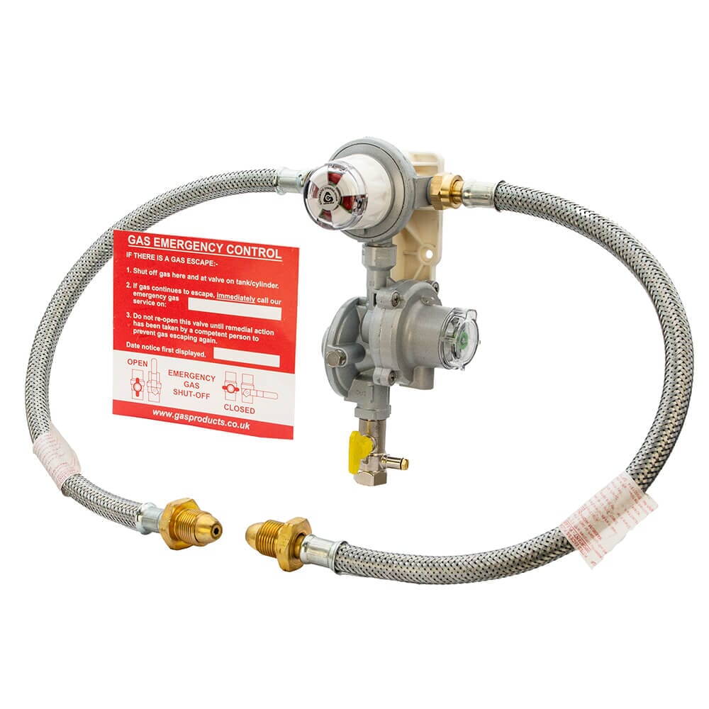 HGP Automatic Changeover LPG Regulator with Galv. Pigtails & OPSO, HA109ARM