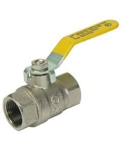 Tesla Yellow Lever Gas Ball Valve 1" Bsp