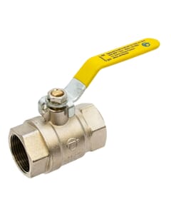 Tesla 1.1/4" BSP Full Bore Gas Ball Valve – Yellow Lever Handle , HA199