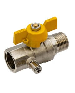 Gas Test Point Ball Valve 1/2" BSP M x F, HA19L