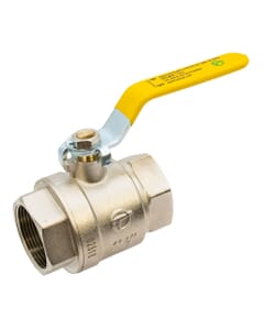 Tesla 1.1/2" BSP Full Bore Gas Ball Valve – Yellow Lever Handle , HA200