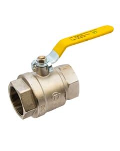 Tesla 1.1/4" BSP Full Bore Gas Ball Valve – Yellow Lever Handle, HA201