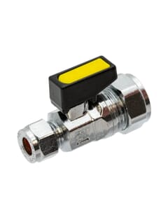 Mini Gas Ball Valve - 15mm x 8mm Compression, HA207E