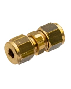 6mm Brass Compression Straight Coupling