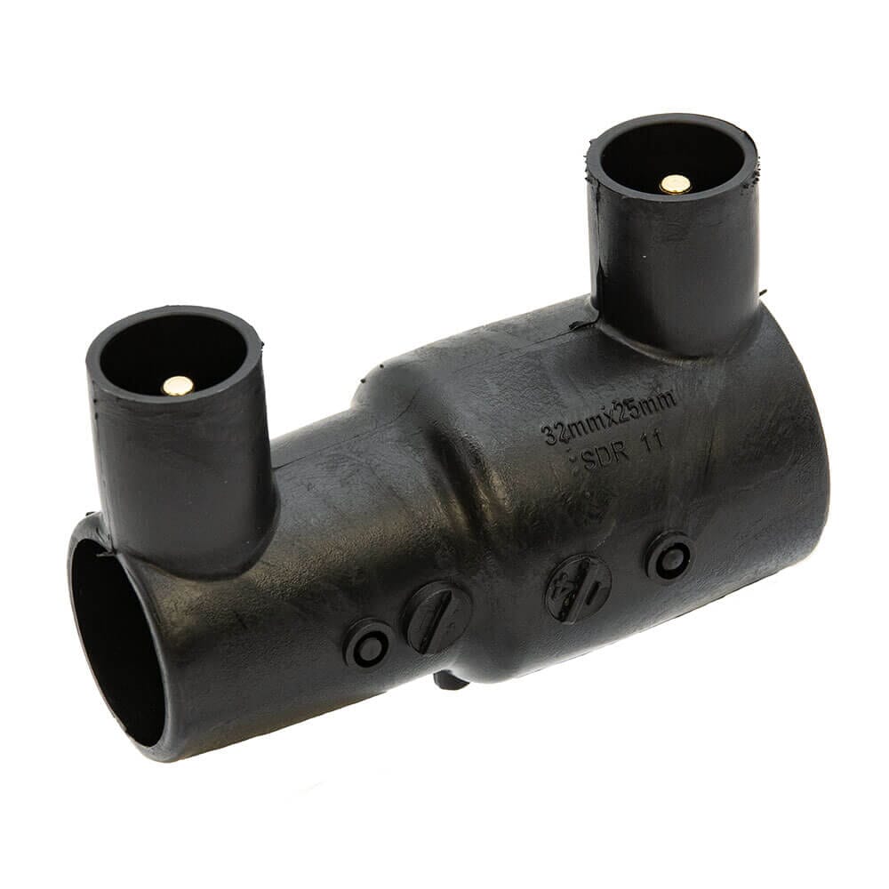 Universal 25mm x 32mm Black MDPE Electrofusion Reducing Coupler, HA2505