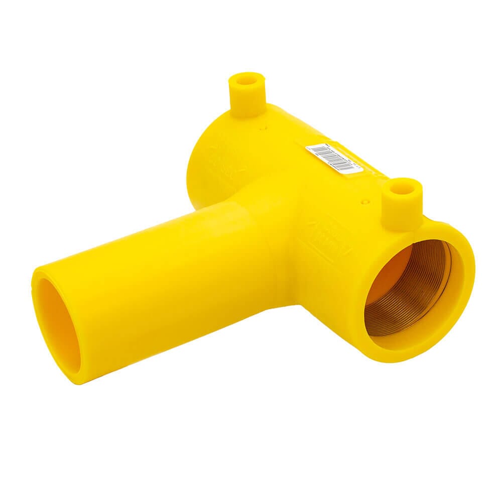 63mm Yellow MDPE Electrofusion Equal Tee, HA2510