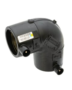 Universal 63mm Black MDPE Electrofusion Equal Elbow, HA2514