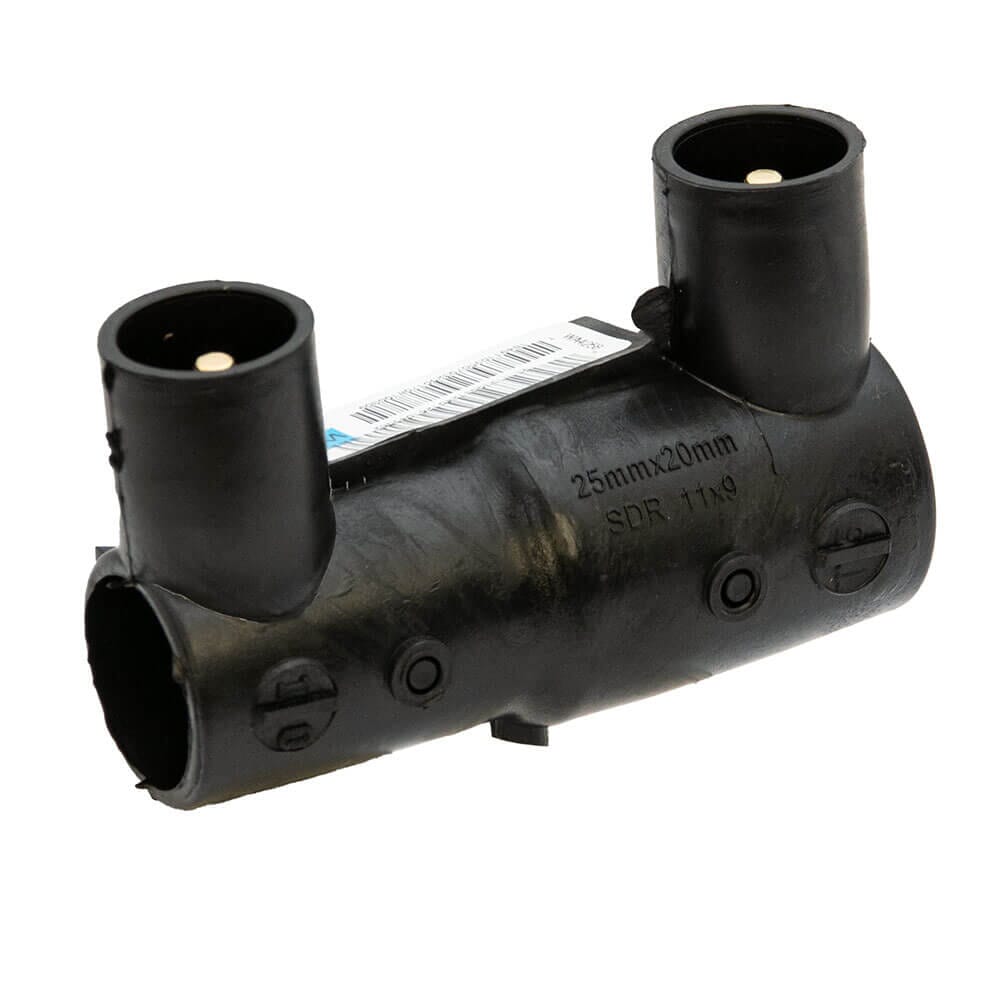 Universal 20mm x 25mm Black MDPE Electrofusion Reducing Coupler, HA2534
