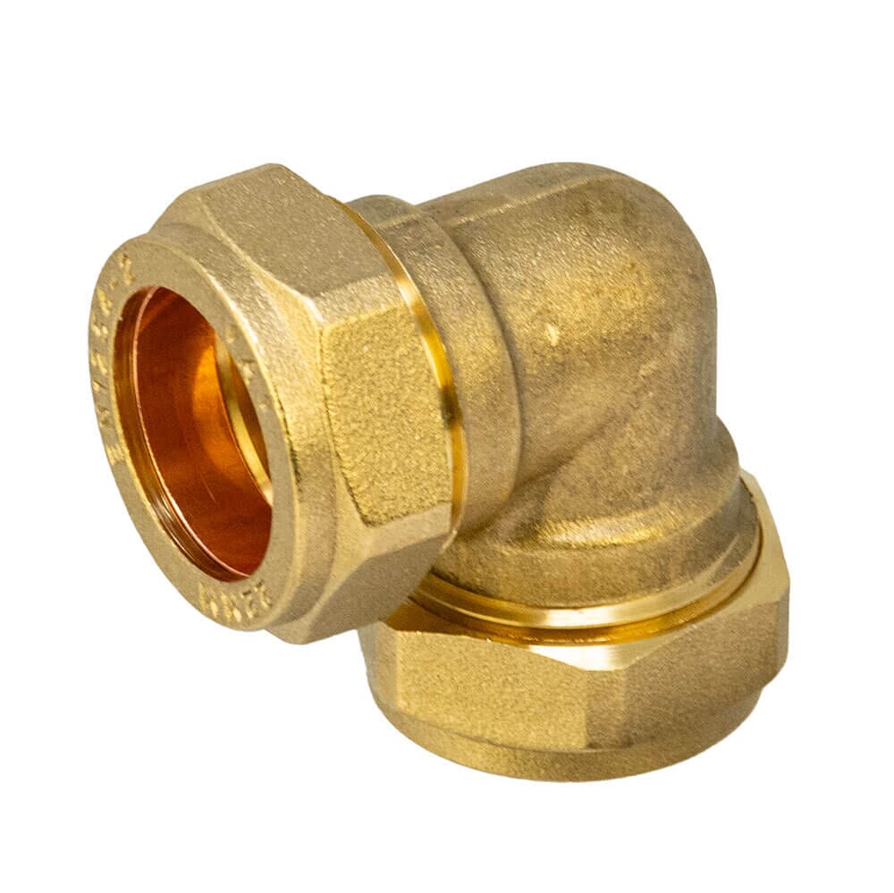22mm Brass Compression Elbow – WRAS Approved
