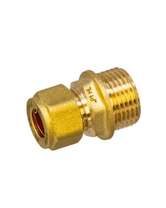 Brass Compression Male Adapter – 8mm x 3/8" BSP Coupler
