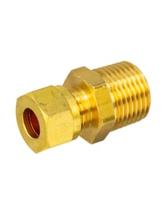 Brass Compression Male Adapter – 10mm x 1/2" BSPT Coupler, HA263
