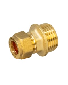 Brass Compression Male Adapter – 10mm x 1/2" BSP Coupler