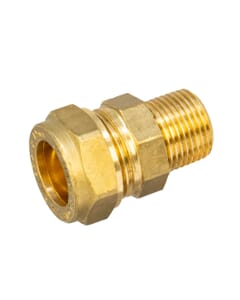 Brass Compression Male Adapter – 15mm x 3/8" BSPT Coupler