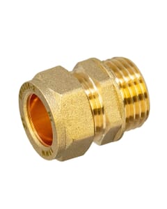 Brass Compression Male Adapter – 15mm x 1/2" BSP Coupler, HA265