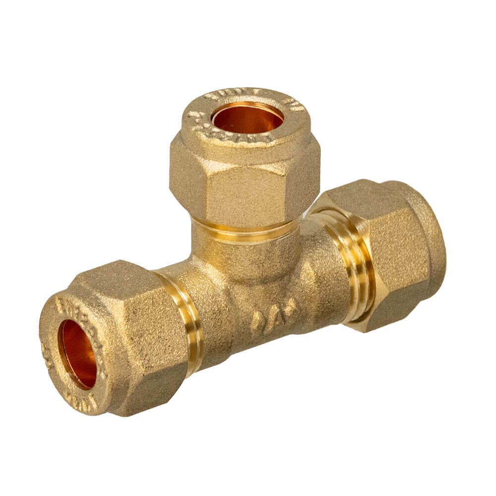 Brass Compression Equal Tee - 8mm, HA269