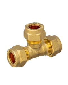 Brass Compression Equal Tee - 10mm