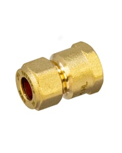Brass Compression Female Adapter – 8mm x 1/4" BSP Coupler, HA273