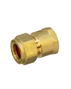 Brass Compression Female Adapter – 10mm x 1/4" BSP Coupler