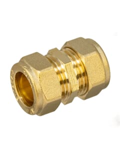 15mm Brass Compression Straight Coupling, HA282