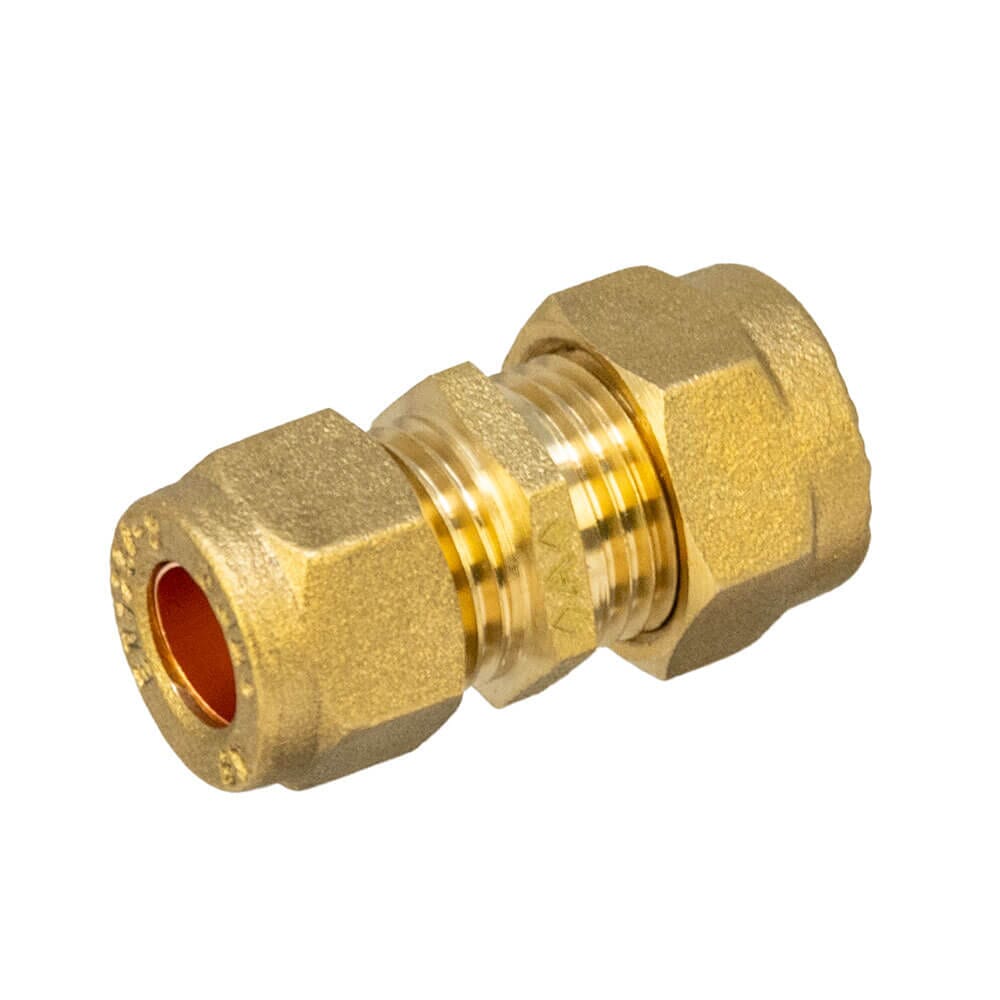 10mm x 8mm Brass Compression Reducing Coupling, HA284