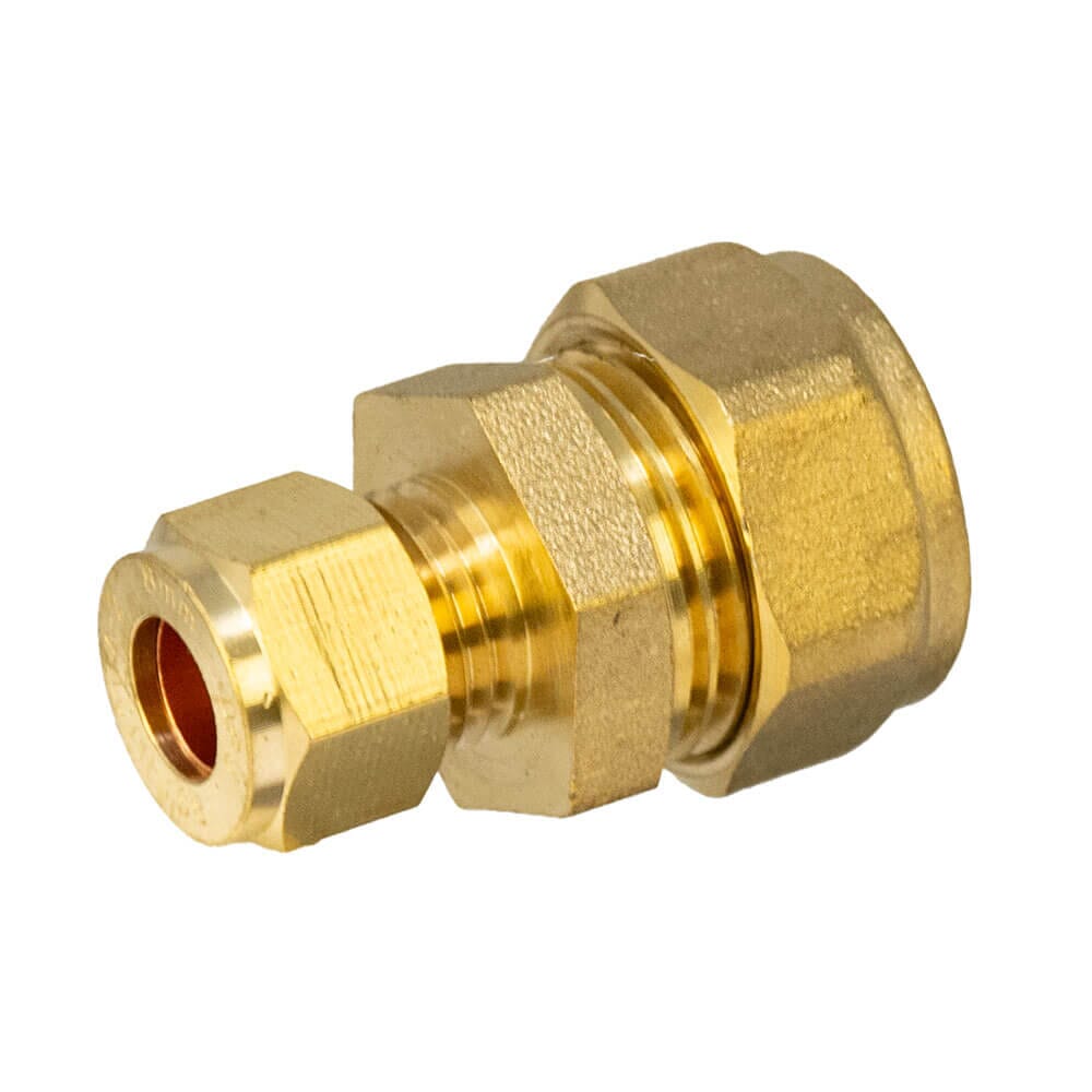 15mm x 8mm Brass Compression Reducing Coupling, HA285