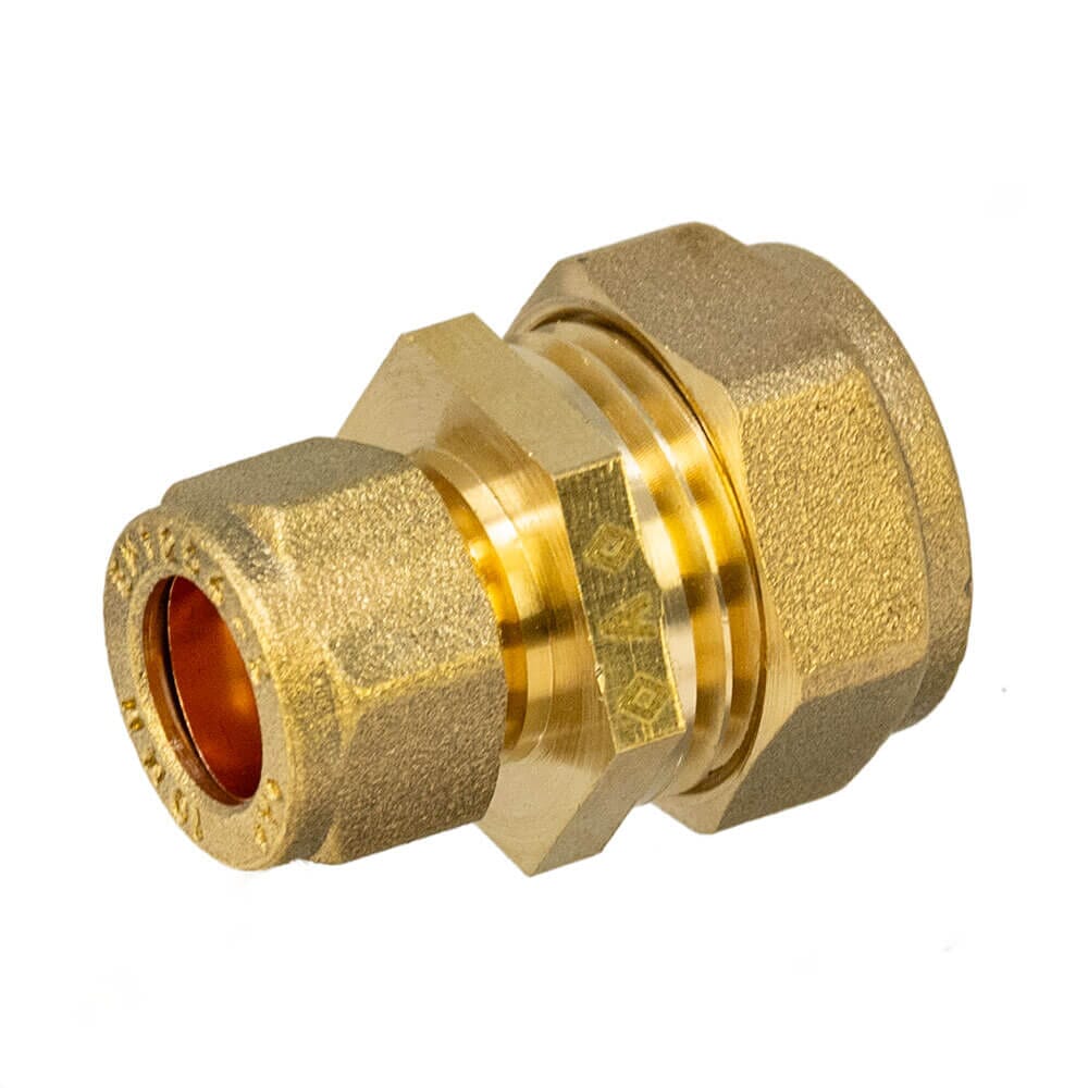 15mm x 10mm Brass Compression Reducing Coupling, HA286
