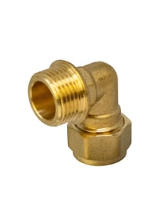 Brass Compression Elbow – 10mm x 3/8" BSP